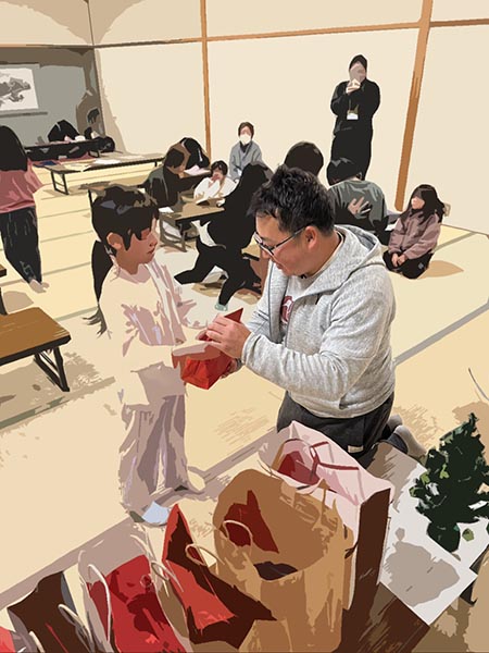 子ども食堂へお菓子を差入れ